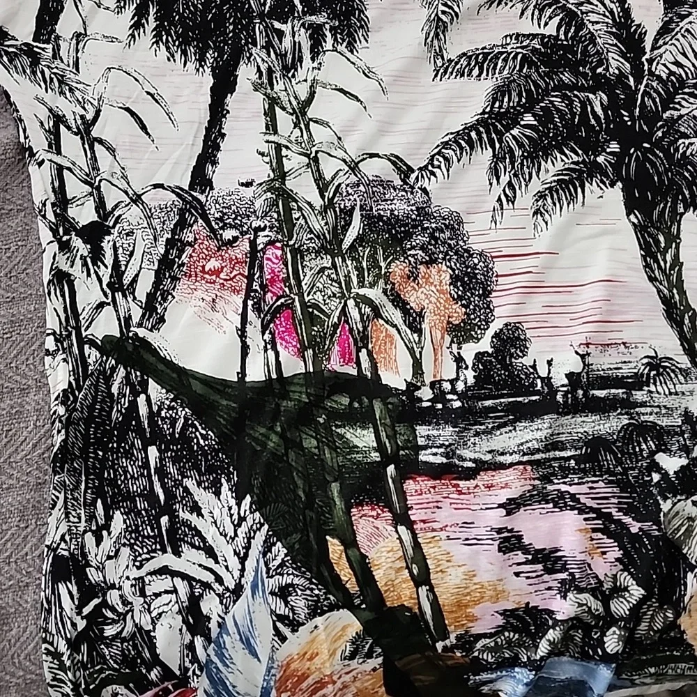 NWT. Christopher & Banks. Short sleeve print top. XL - Picture 4 of 7